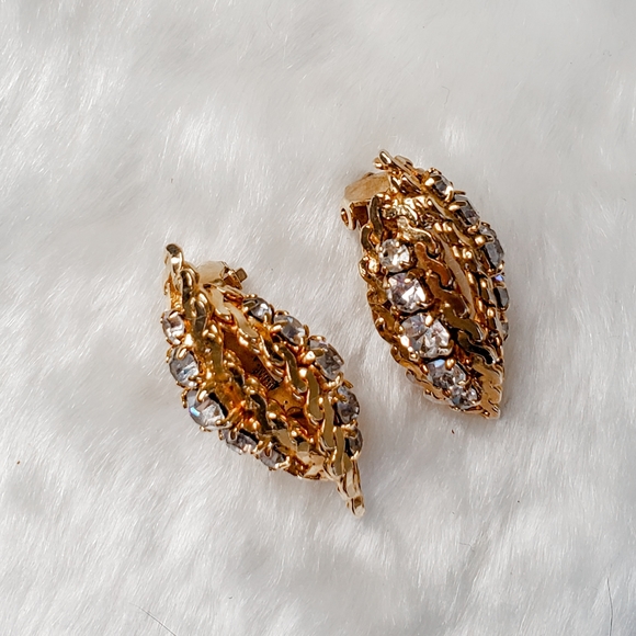 Boucles d'oreilles vintage à clips - Picture 1 of 4